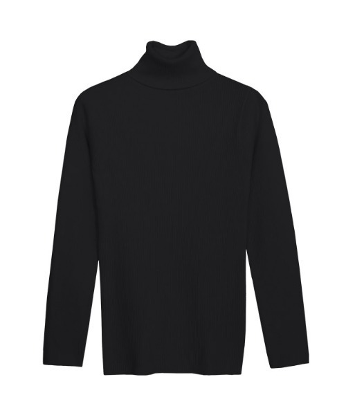 Pierrot（ピエロ）の「リブタートルネックニット（ニット/セーター・レディース・グレー系その他/ベージュ系その他/オフホワイト/ブラック/ライトブルー/ピンク系その他/オレンジ系その他/キャメル/杢グレー/グリーン・M/L）」の3枚目の写真