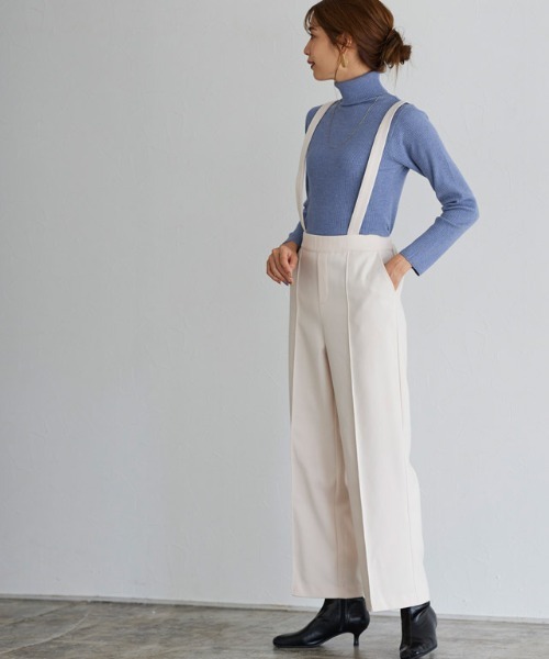 Pierrot（ピエロ）の「リブタートルネックニット（ニット/セーター・レディース・グレー系その他/ベージュ系その他/オフホワイト/ブラック/ライトブルー/ピンク系その他/オレンジ系その他/キャメル/杢グレー/グリーン・M/L）」の15枚目の写真