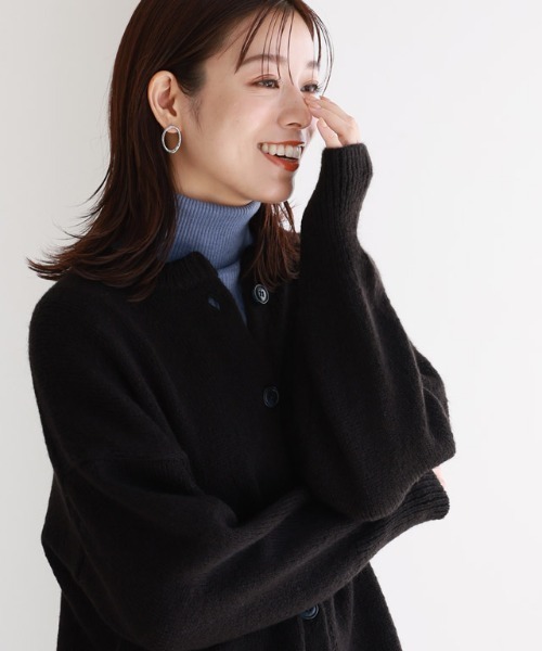 Pierrot（ピエロ）の「リブタートルネックニット（ニット/セーター・レディース・グレー系その他/ベージュ系その他/オフホワイト/ブラック/ライトブルー/ピンク系その他/オレンジ系その他/キャメル/杢グレー/グリーン・M/L）」の17枚目の写真