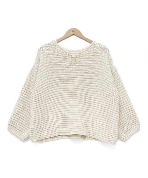 flower（フラワー）の「ニュアンスガーターニット（ニット/セーター・レディース・グレー/アイボリー・FREE）」の10枚目の写真