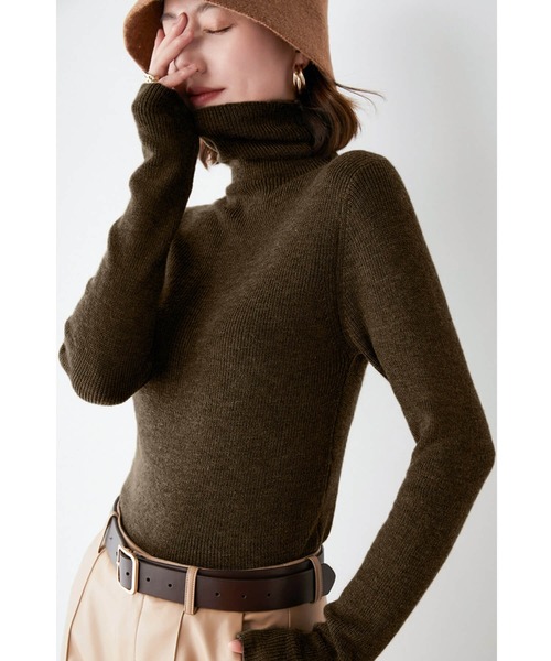 soe READY TO WEAR トップス タートル セール】タートルネック リブニット レディース トップス 長袖
