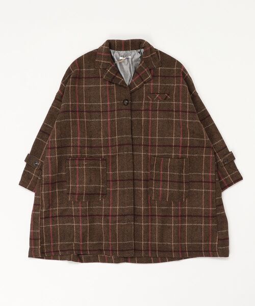 sandy（サンディー）の「【sandy】テーラーカラーワイドコート（その他アウター・レディース・ネイビー/ブラウン/グレー/チャコールグレー・FREE）」の4枚目の写真