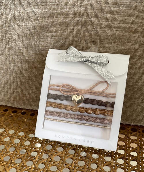 LOWRYS FARM（ローリーズファーム）の「ハートセットヘアゴム＊ＧＦ 　178605（ヘアゴム・レディース・ブラウン/ピンク/グリーン・FREE）」の3枚目の写真