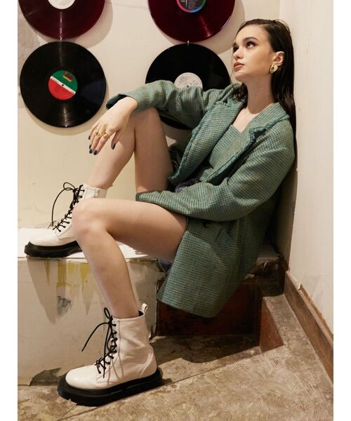 EVRIS（エヴリス）の「インソールワークブーツ（ブーツ・レディース・ブラック/ホワイト・SMALL/MEDIUM/LARGE）」の6枚目の写真