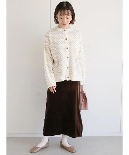 ehka sopo（エヘカソポ）の「◎ベロアタイトスカート（スカート・レディース・ベージュ/ブラウン/ブラック・ﾌﾘ-）」の5枚目の写真