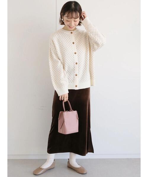 ehka sopo（エヘカソポ）の「◎ベロアタイトスカート（スカート・レディース・ベージュ/ブラウン/ブラック・ﾌﾘ-）」の7枚目の写真