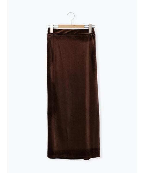 ehka sopo（エヘカソポ）の「◎ベロアタイトスカート（スカート・レディース・ベージュ/ブラウン/ブラック・ﾌﾘ-）」の12枚目の写真