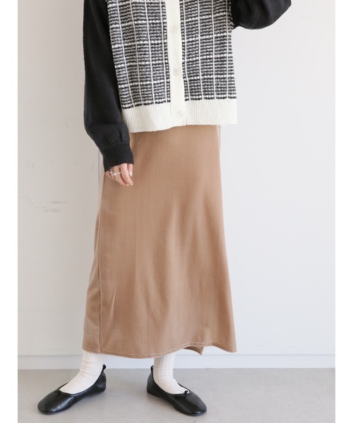 ehka sopo（エヘカソポ）の「◎ベロアタイトスカート（スカート・レディース・ベージュ/ブラウン/ブラック・ﾌﾘ-）」の3枚目の写真