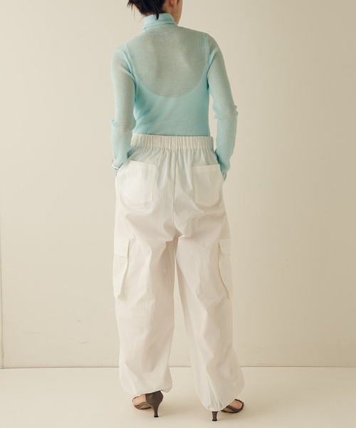 COLLAGE GALLARDAGALANTE（コラージュガリャルダガランテ）の「ナイロンカーゴパンツ（カーゴパンツ・レディース・ブルー/ブラック/ホワイト・FREE）」の6枚目の写真