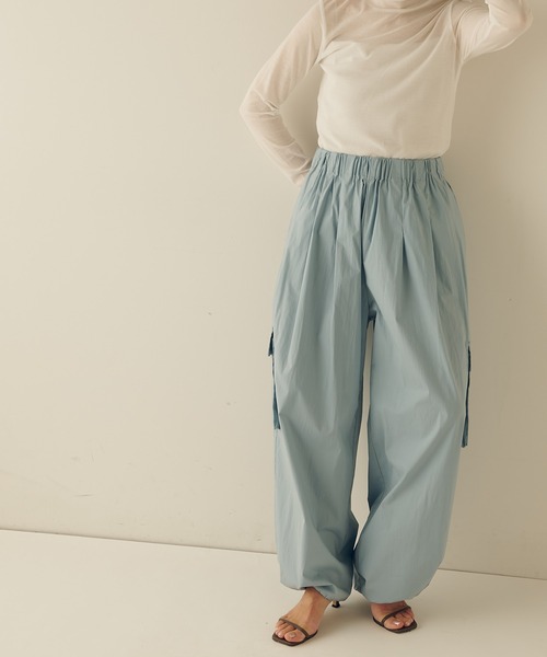 COLLAGE GALLARDAGALANTE（コラージュガリャルダガランテ）の「ナイロンカーゴパンツ（カーゴパンツ・レディース・ブルー/ブラック/ホワイト・FREE）」の5枚目の写真