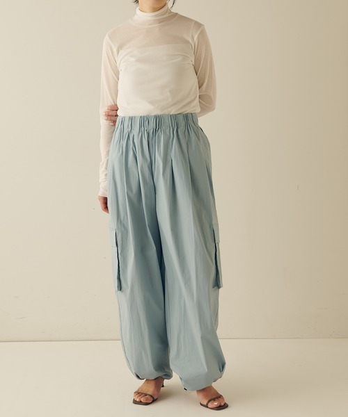 COLLAGE GALLARDAGALANTE（コラージュガリャルダガランテ）の「ナイロンカーゴパンツ（カーゴパンツ・レディース・ブルー/ブラック/ホワイト・FREE）」の16枚目の写真