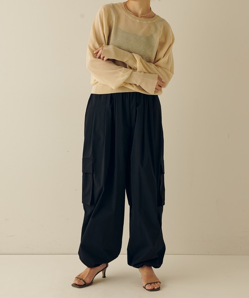 COLLAGE GALLARDAGALANTE（コラージュガリャルダガランテ）の「ナイロンカーゴパンツ（カーゴパンツ・レディース・ブルー/ブラック/ホワイト・FREE）」の20枚目の写真