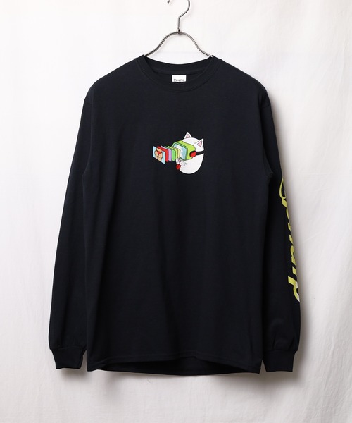 ◆送料/関税無料◆【RipnDip】Virtual Nermality ロングTシャツ RIPNDIP（リップンディップ）の「/RIPNDIP/VIRTUAL NERMALITY