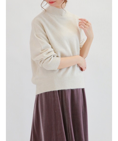 Te chichi（テチチ）の「ハイネックラメニット（ニット/セーター・レディース・ラベンダー/オフホワイト/グレー・ﾌﾘ-）」の2枚目の写真