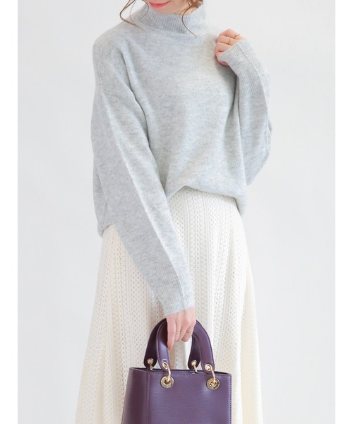 Te chichi（テチチ）の「ハイネックラメニット（ニット/セーター・レディース・ラベンダー/オフホワイト/グレー・ﾌﾘ-）」の5枚目の写真