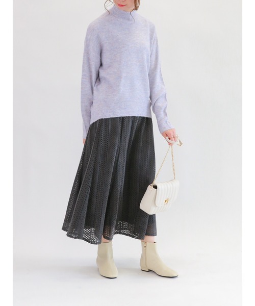 Te chichi（テチチ）の「ハイネックラメニット（ニット/セーター・レディース・ラベンダー/オフホワイト/グレー・ﾌﾘ-）」の8枚目の写真