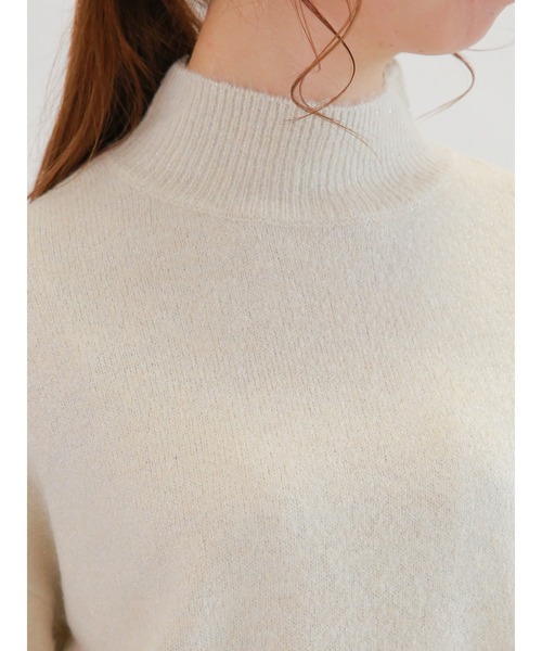 Te chichi（テチチ）の「ハイネックラメニット（ニット/セーター・レディース・ラベンダー/オフホワイト/グレー・ﾌﾘ-）」の12枚目の写真