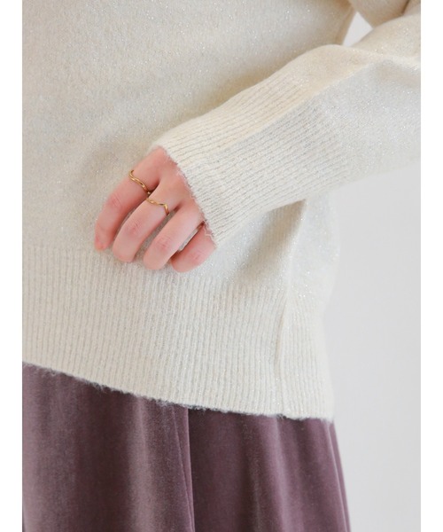 Te chichi（テチチ）の「ハイネックラメニット（ニット/セーター・レディース・ラベンダー/オフホワイト/グレー・ﾌﾘ-）」の13枚目の写真