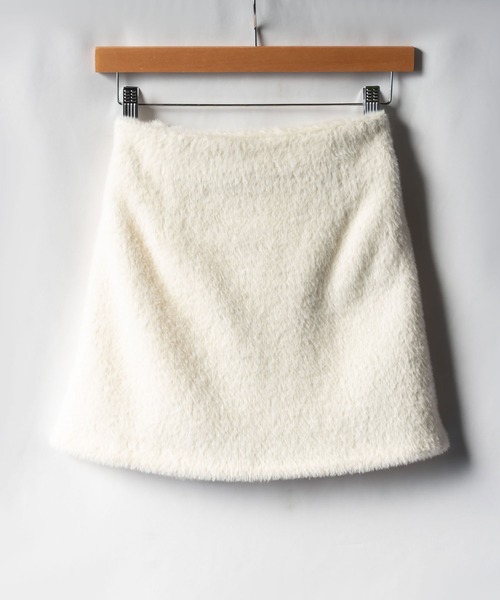 me+em select（ミームセレクト）の「シャギーファーミニスカート【 韓国製 】（スカート・レディース・ブラック系その他/アイボリー/ブルー/ブラック・FREE）」の12枚目の写真
