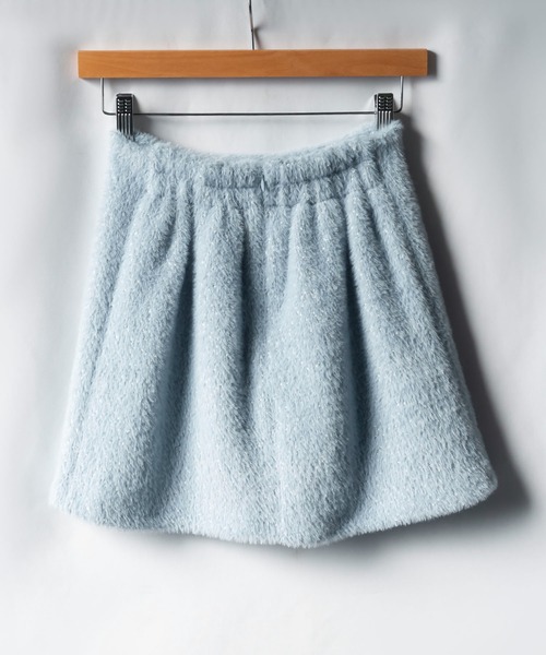me+em select（ミームセレクト）の「シャギーファーミニスカート【 韓国製 】（スカート・レディース・ブラック系その他/アイボリー/ブルー/ブラック・FREE）」の16枚目の写真