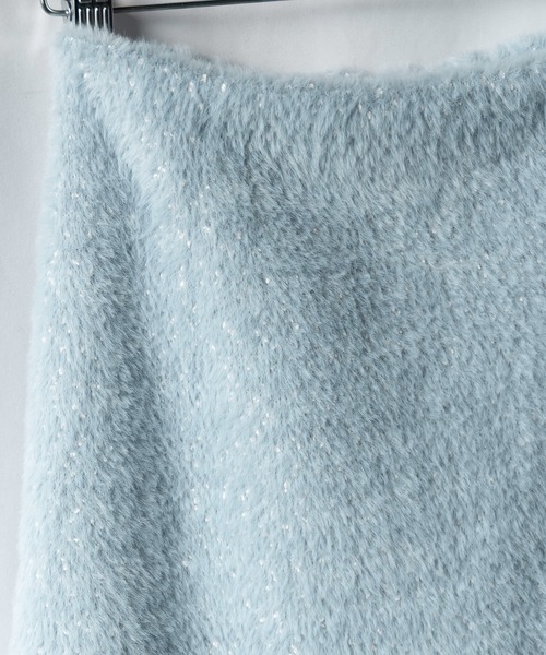 me+em select（ミームセレクト）の「シャギーファーミニスカート【 韓国製 】（スカート・レディース・ブラック系その他/アイボリー/ブルー/ブラック・FREE）」の8枚目の写真