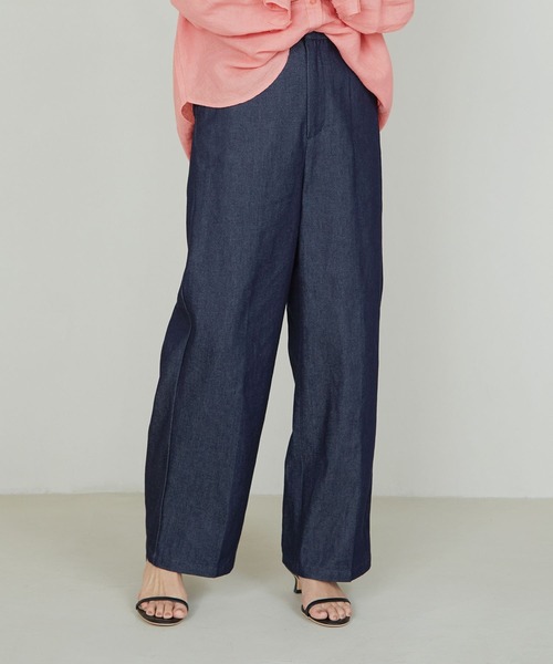 BAYFLOW（ベイフロー）の「スラックスジーンズ23SS（デニムパンツ・レディース・インディゴブルー/ブラック・SMALL/MEDIUM/LARGE）」の2枚目の写真