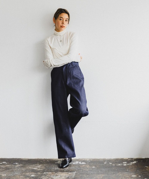 BAYFLOW（ベイフロー）の「スラックスジーンズ23SS（デニムパンツ・レディース・インディゴブルー/ブラック・SMALL/MEDIUM/LARGE）」の11枚目の写真