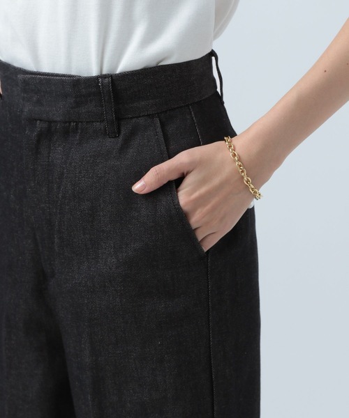 BAYFLOW（ベイフロー）の「スラックスジーンズ23SS（デニムパンツ・レディース・インディゴブルー/ブラック・SMALL/MEDIUM/LARGE）」の5枚目の写真