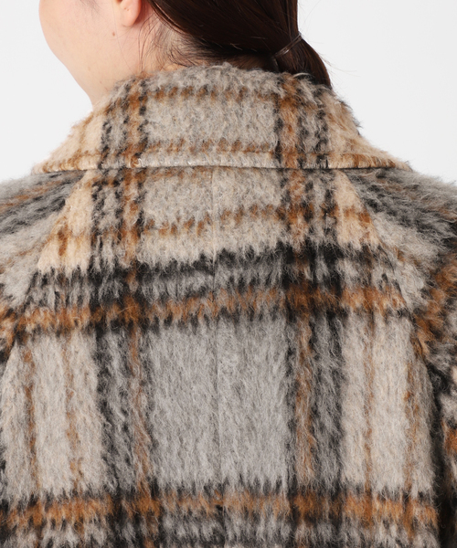 JOURNAL STANDARD チェックステンカラーコート 50's~60's J&F PLAID WOOL COAT 50年代 60年代 チェスターコート
