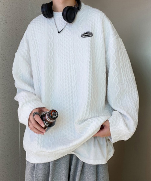 MGV（エムジーヴィー）の「ワッフル生地ケーブルスウェット（スウェット・メンズ・ホワイト/ブラック・MEDIUM/LARGE/X-LARGE）」の18枚目の写真