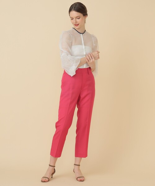 EFFE BEAMS(エッフェビームス)の「EFFE BEAMS / ドライツイル ゴムパンツ(スラックス・レディース・ピンク/ネイビー・36/38)」の12枚目の写真