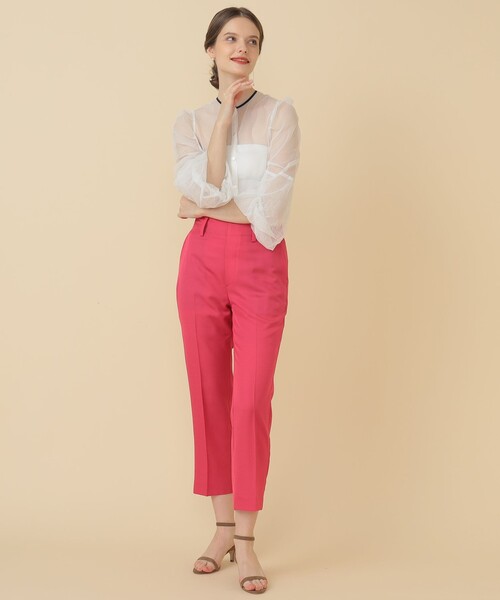 EFFE BEAMS(エッフェビームス)の「EFFE BEAMS / ドライツイル ゴムパンツ(スラックス・レディース・ピンク/ネイビー・36/38)」の9枚目の写真