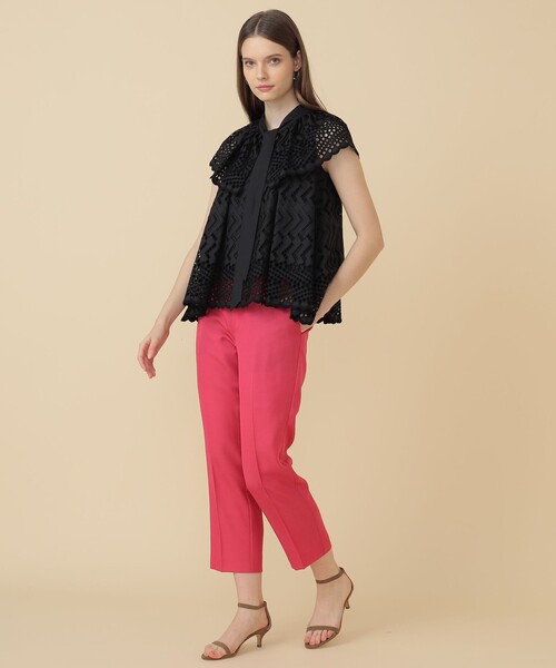 EFFE BEAMS(エッフェビームス)の「EFFE BEAMS / ドライツイル ゴムパンツ(スラックス・レディース・ピンク/ネイビー・36/38)」の8枚目の写真