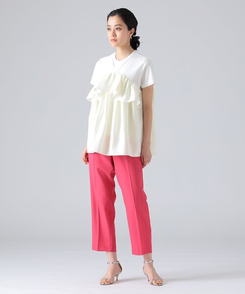 EFFE BEAMS(エッフェビームス)の「EFFE BEAMS / ドライツイル ゴムパンツ(スラックス・レディース・ピンク/ネイビー・36/38)」の16枚目の写真