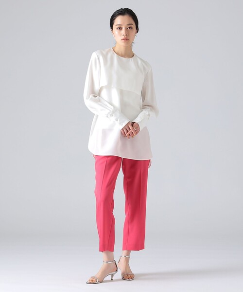 EFFE BEAMS(エッフェビームス)の「EFFE BEAMS / ドライツイル ゴムパンツ(スラックス・レディース・ピンク/ネイビー・36/38)」の17枚目の写真