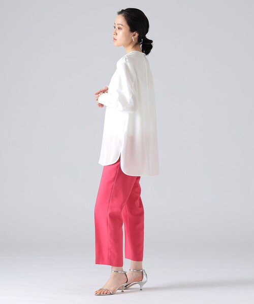 EFFE BEAMS(エッフェビームス)の「EFFE BEAMS / ドライツイル ゴムパンツ(スラックス・レディース・ピンク/ネイビー・36/38)」の18枚目の写真