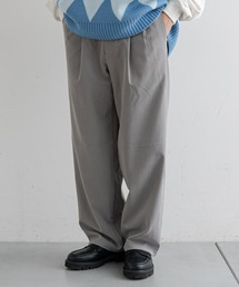 □【2/23 ヒルナンデスOA 放映アイテム】ピーチ起毛タックワイドストレートスラックス