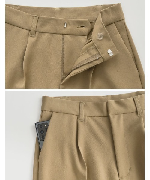 Re:EDIT（リエディ）の「[販売枚数2.2万枚突破！][オフィスカジュアル][低身長/高身長/大きいサイズ有]ストレッチツイルタックワイドパンツ（スラックス・レディース・チャコールグレー/ブラック/ベージュ/モカ/ホワイト系その他/ダークブラウン/ピンク・SHORT/SMALL/MEDIUM/TALL/LARGE/X-LARGE/AL/ALL/AM）」の8枚目の写真