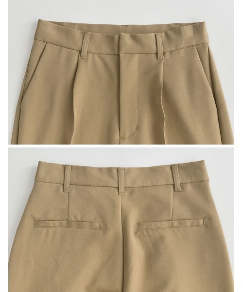 Re:EDIT（リエディ）の「[販売枚数2.2万枚突破！][オフィスカジュアル][低身長/高身長/大きいサイズ有]ストレッチツイルタックワイドパンツ（スラックス・レディース・チャコールグレー/ブラック/ベージュ/モカ/ホワイト系その他/ダークブラウン/ピンク・SHORT/SMALL/MEDIUM/TALL/LARGE/X-LARGE/AL/ALL/AM）」の10枚目の写真