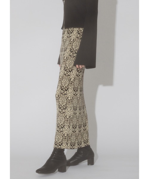 Adoon plain（アドーンプレーン）の「【2way】ジャガードナロースカート（スカート・レディース・ブラック/グレイッシュベージュ/ブルー・LARGE/MEDIUM）」の12枚目の写真