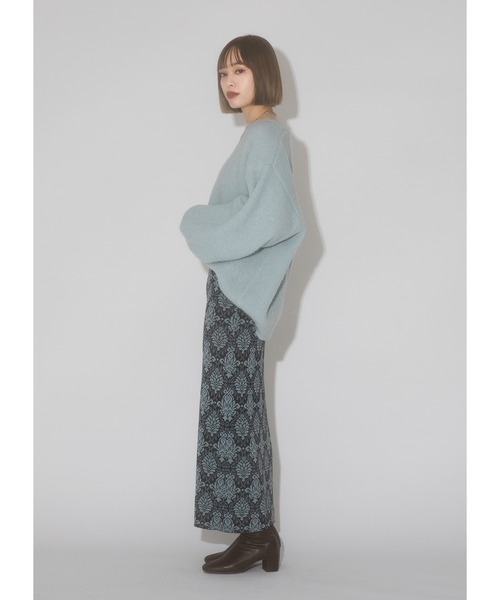 Adoon plain（アドーンプレーン）の「【2way】ジャガードナロースカート（スカート・レディース・ブラック/グレイッシュベージュ/ブルー・LARGE/MEDIUM）」の22枚目の写真