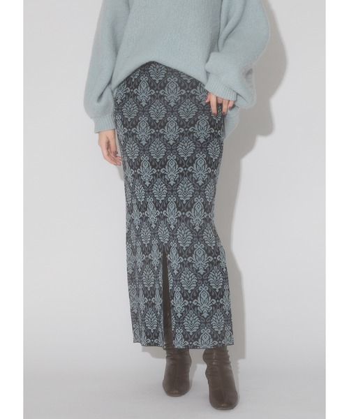 Adoon plain（アドーンプレーン）の「【2way】ジャガードナロースカート（スカート・レディース・ブラック/グレイッシュベージュ/ブルー・LARGE/MEDIUM）」の18枚目の写真