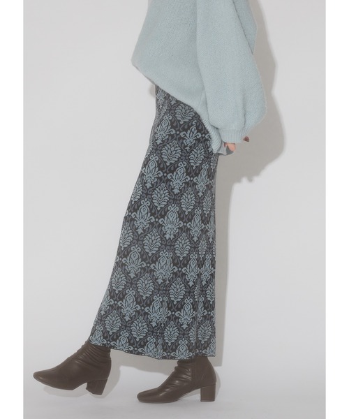 Adoon plain（アドーンプレーン）の「【2way】ジャガードナロースカート（スカート・レディース・ブラック/グレイッシュベージュ/ブルー・LARGE/MEDIUM）」の19枚目の写真
