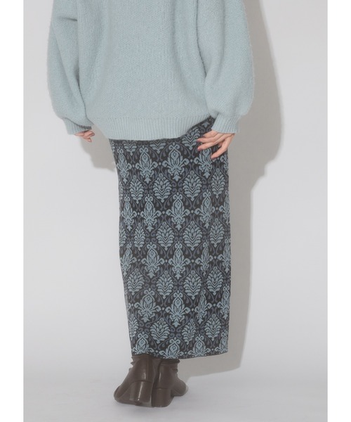 Adoon plain（アドーンプレーン）の「【2way】ジャガードナロースカート（スカート・レディース・ブラック/グレイッシュベージュ/ブルー・LARGE/MEDIUM）」の20枚目の写真