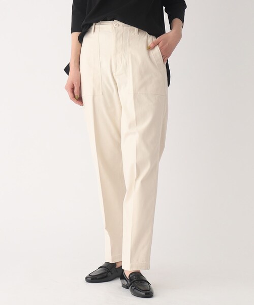 OPAQUE.CLIP（オペークドットクリップ）の「◆オーガニックコットン混ベイカーパンツ（その他パンツ・レディース・カーキ/オフホワイト/ブラック・40/36/38/34/42）」の4枚目の写真