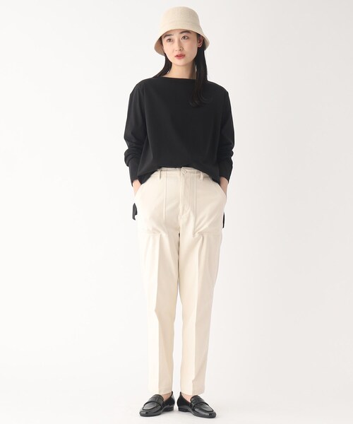 OPAQUE.CLIP（オペークドットクリップ）の「◆オーガニックコットン混ベイカーパンツ（その他パンツ・レディース・カーキ/オフホワイト/ブラック・40/36/38/34/42）」の20枚目の写真