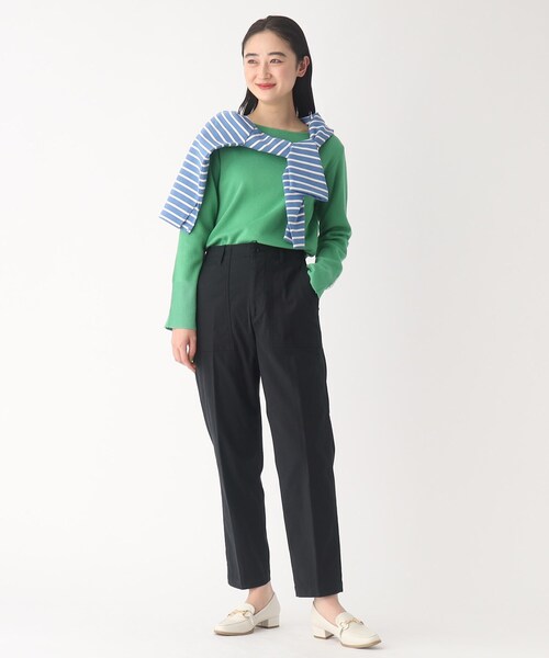 OPAQUE.CLIP（オペークドットクリップ）の「◆オーガニックコットン混ベイカーパンツ（その他パンツ・レディース・カーキ/オフホワイト/ブラック・40/36/38/34/42）」の5枚目の写真