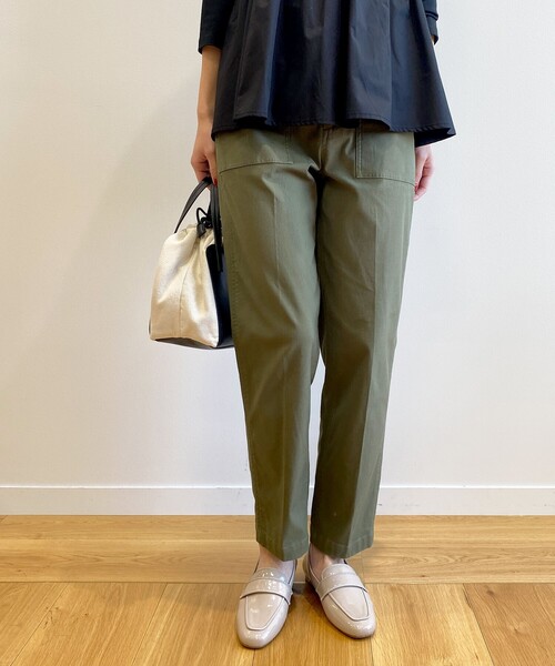 OPAQUE.CLIP（オペークドットクリップ）の「◆オーガニックコットン混ベイカーパンツ（その他パンツ・レディース・カーキ/オフホワイト/ブラック・40/36/38/34/42）」の13枚目の写真