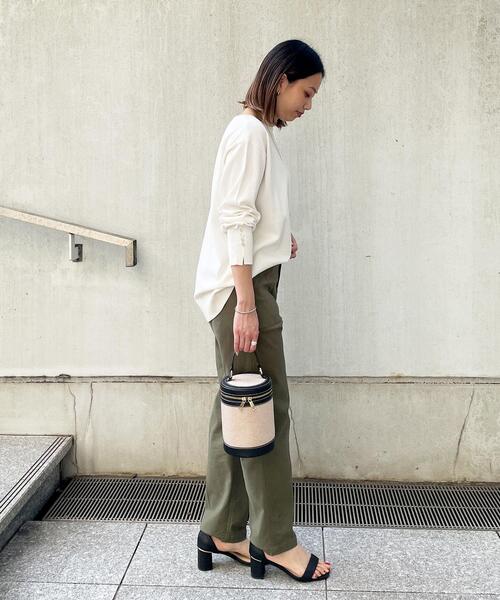 OPAQUE.CLIP（オペークドットクリップ）の「◆オーガニックコットン混ベイカーパンツ（その他パンツ・レディース・カーキ/オフホワイト/ブラック・40/36/38/34/42）」の7枚目の写真