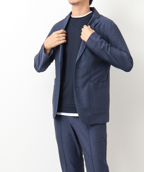 NOLLEY'S goodman（ノーリーズグッドマン）の「フェイクレイヤードTシャツ（Tシャツ/カットソー・メンズ・ネイビー/グレイッシュベージュ/ホワイト/グレイッシュブルー・S/M/L）」の22枚目の写真